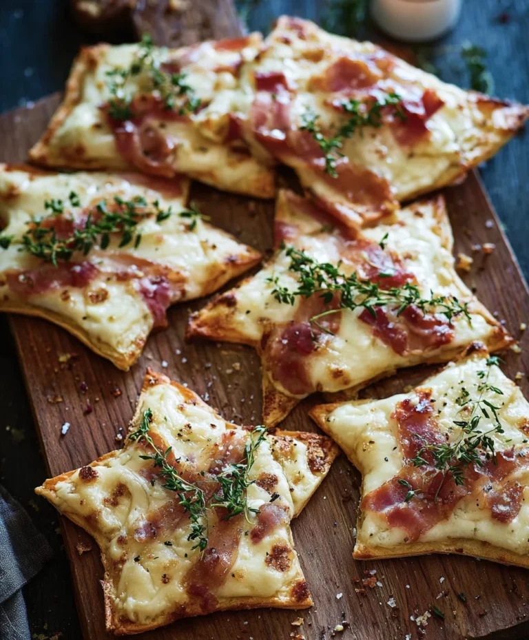 Mini Flammkuchen Sterne: Lecker & Schnell Rezept