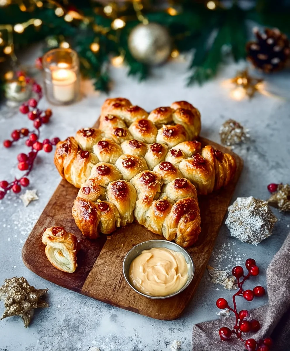 Blätterteig-Stern mit Rinderwürstchen - Festlich & Einfach