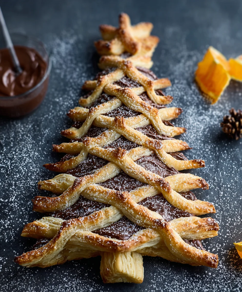 Nutella Tannenbaum: Leckerer Blätterteig-Weihnachtsbaum