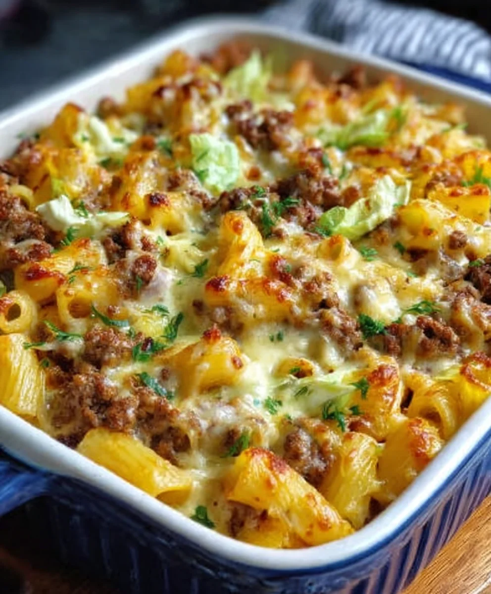 Big Mac Auflauf: Kult-Dressing & Rindfleisch-Nudeln